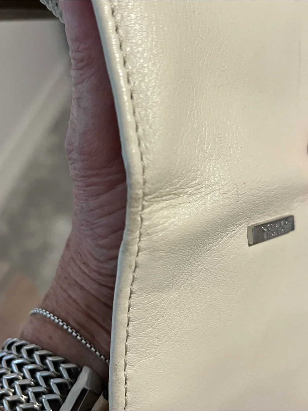 Vince Camuto Slim Crossbody Bag in Cream